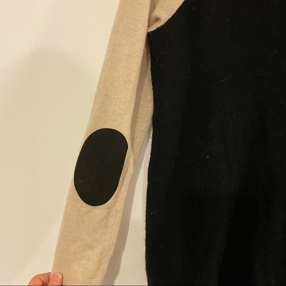 J Crew sweater women side button elbow patch Colorblock Sweater size small - Picture 8 of 10